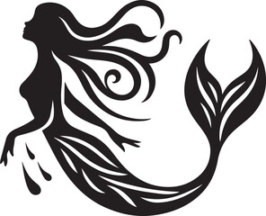 Mermaid Silhouette Vector