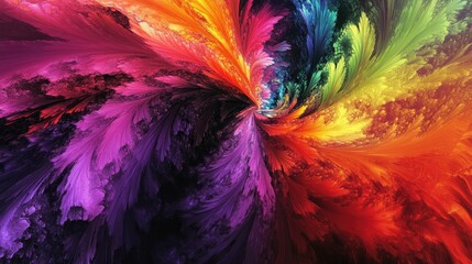 Energetic abstract patterns in vivid display