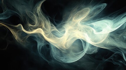 Ethereal glow emanating from abstract shapes