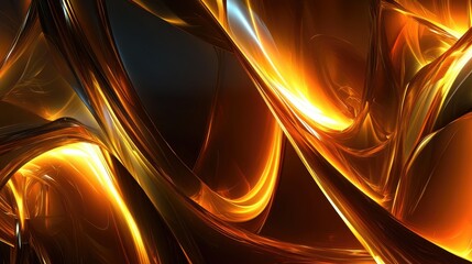 Ethereal glow emanating from abstract shapes