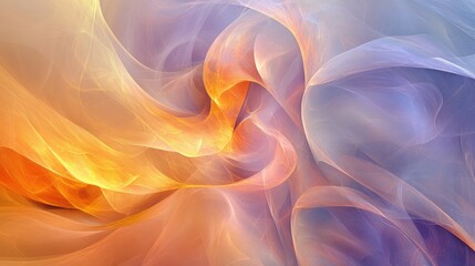 Ethereal glow emanating from abstract shapes