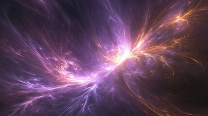 Ethereal glow emanating from abstract shapes