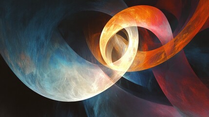Ethereal glow emanating from abstract shapes