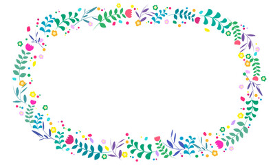 花 フレーム 背景 カラフル