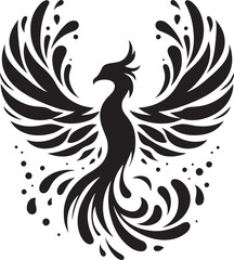 Majestic Phoenix Bird Rebirth Vector Icon