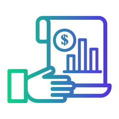 analysis Line Gradient Icon
