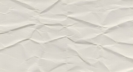 Fototapeta premium Cream White Crumpled Paper Surface