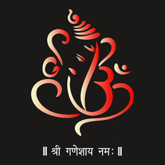 Fototapeta premium Lord Ganesha Vector image, Shree Ganesh ji, Hindu Lord Ganesha artwork, Ganesh Chaturthi festival of India, Lord Ganesha, Abstract, isolated, Religion, hindu, lord ganesha, 