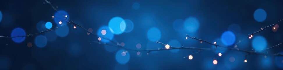 Deep navy Christmas backdrop, blurred blue lights , luxurious, soft, magical