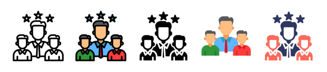 Leadership multiple icon