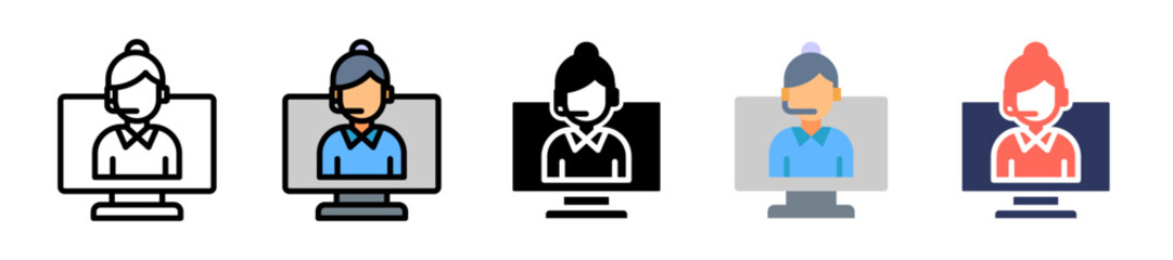 Call Center multiple icon