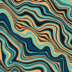 Abstract psychedelic groovy background. Vector illustration.