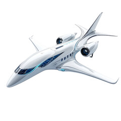 Futuristic White Airplane Design with Advanced Aero-engineering concept
