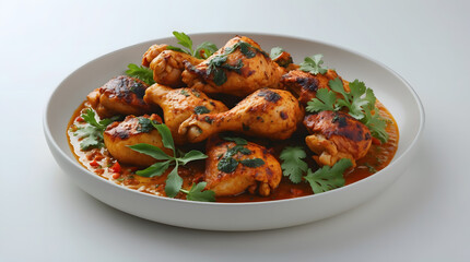 Delicious chicken drumsticks simmered in a rich, flavorful sauce, garnished with fresh cilantro.  Aromatic and perfect for a comforting meal.