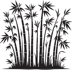 Obraz premium bamboo vector illustration, bamboo logo, bamboo silhouette vector isolated on white background