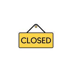 Modern Closed Signboard in Minimal Style