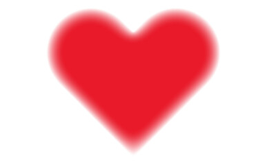 Red heart on white background

