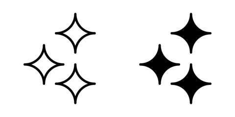 Obraz premium Shine Icon set. Symbol isolated on white background. vector illustration.