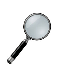 Magnifying Glass High-Resolution Illustration of a Classic Magnifier