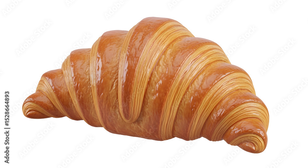 Poster close-up of golden-brown baked good isolated on a transparent background showcasing detailed texture
