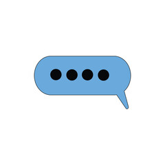 bubble chat logo icon illustration flat