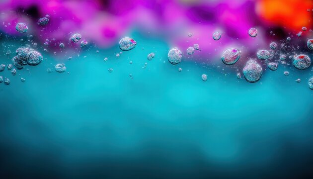 Abstract image of bubbles in vibrant colors