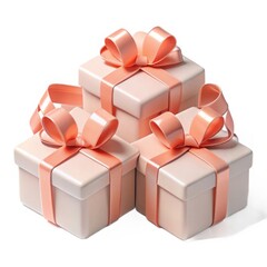 Obraz premium Elegant gift boxes with ribbons for special occasion events