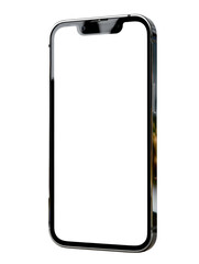 A phone with a clear screen and no content