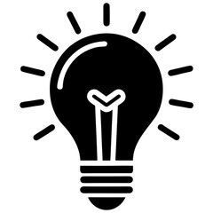 Bright idea lightbulb innovation concept design
