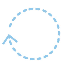 シンプルな手描き風の矢印のアイコンイラスト