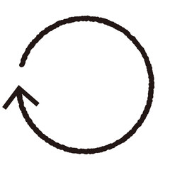 シンプルな手描き風の矢印のアイコンイラスト