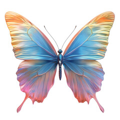 Detailed vector illustration of a vibrant and colorful butterfly artwork