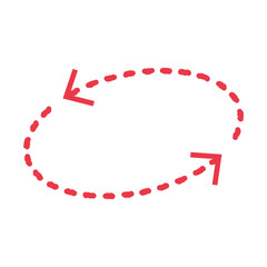 シンプルな手描き風の矢印のアイコンイラスト