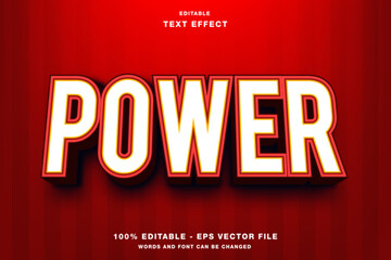 Power 3D Editable Text Effect