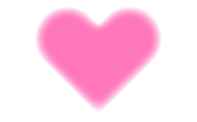Pink heart on white background
