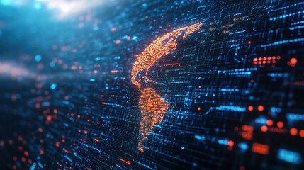 Obraz premium A self-learning AI predicting the future of global markets 