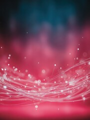 Obraz premium Abstract digital artwork with pink and blue tones and glowing lines