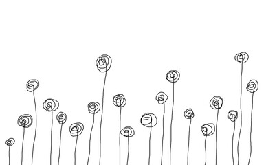 Hand drawing abstract floral background , rose flower