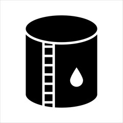 Water tank Icon. Symbol isolated on white background. vector illustration.