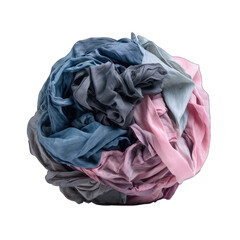 Fototapeta premium Pile of colorful fabric, soft, draped