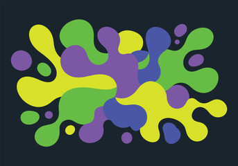 Colorful Fluid Shape Blob Isolated Element Abstract Background Decoration