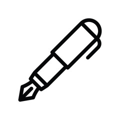 3 fountain pen line icon illustration vector graphic.eps