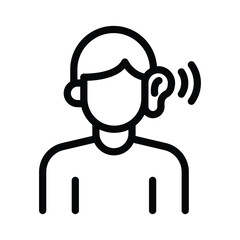 21 listening line icon illustration vector graphic.eps