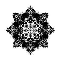 Stylized floral drawing, traditional Ottoman Turkish art, Iznik style decorative design element. Tazhib Eslimi Art Iranian Text Box Floral Vector. Turkish Ottoman style ornamental.
