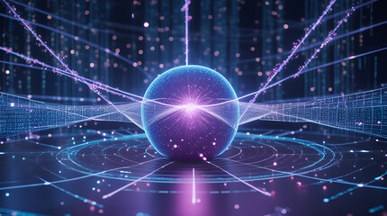 Obraz premium Quantum Core – The Heart of Computation