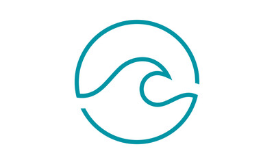 Fototapeta premium Abstract letter S Wave logo