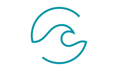 Abstract letter S Wave logo