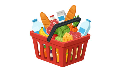 basket with groceries © Wilda