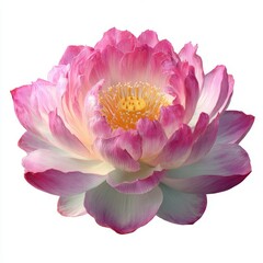 Stunning pink lotus flower with vibrant petals and soft colors representing beauty, serenity, and tranquility in nature
