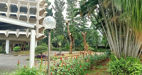 Office building with park outdoor